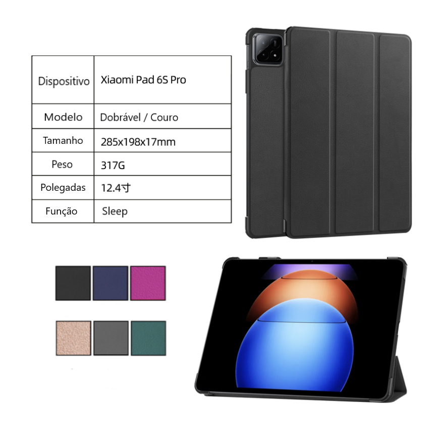 Capa Case Tablet Para Xiaomi Pad 6S Pro 12,4