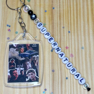 Chaveiro Supernatural Dean Winchester Sam Winchester com Foto Frente e Verso 3x4