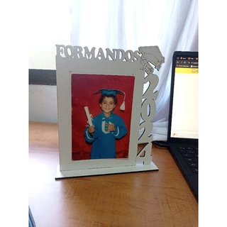 15 Porta Retrato Formandos Vertical Lembrancinha Mdf Branco 2023 Formatura Em Pé