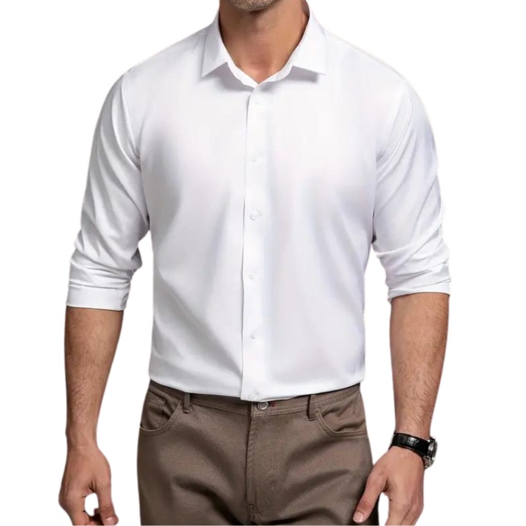 Camisa Social Masculina Slim Fit Tecido - Fibra Bambu