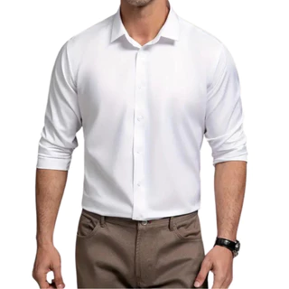 Camisa Social Masculina Slim Fit Tecido - Fibra Bambu