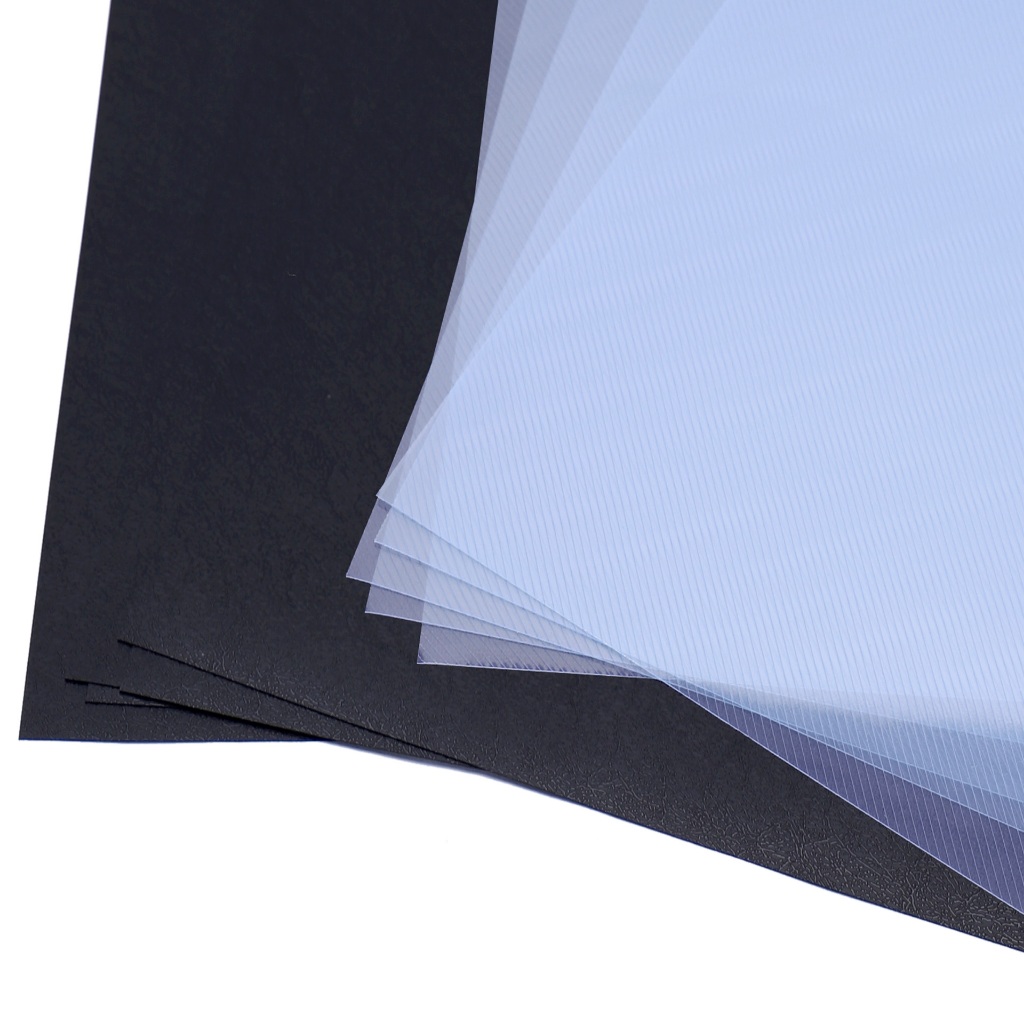 Kit Capa e Contra Capa para Encadernação A4 - Preto e Transparente (100 ...