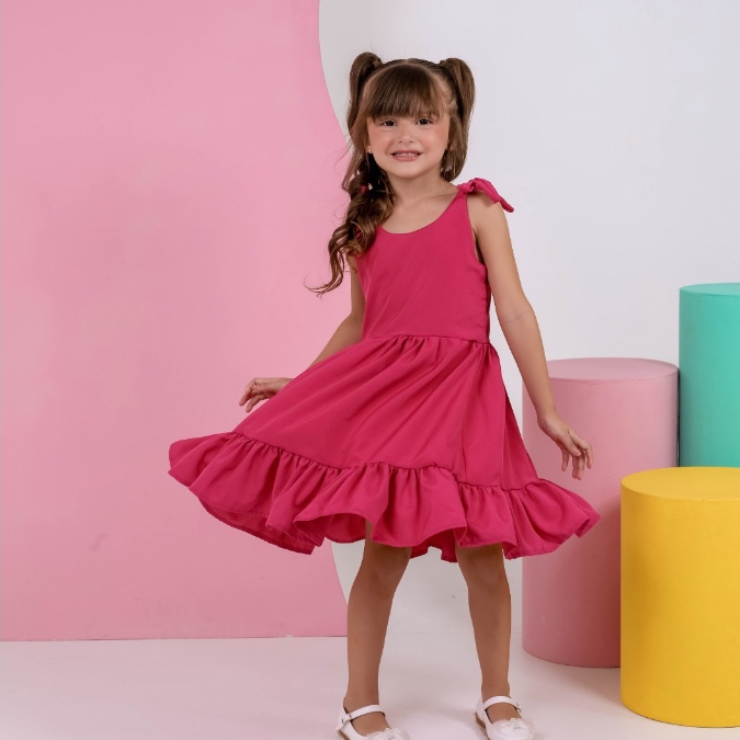 Vestido Infantil Menina Princesa LISO Na Sedinha ALTA QUALIDADE