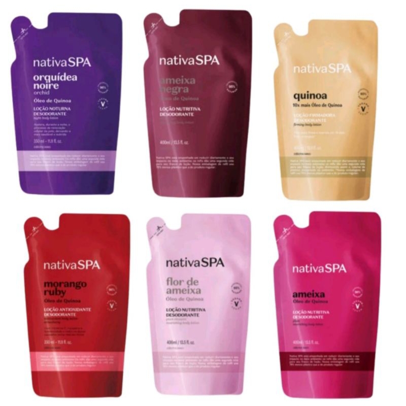 Nativa Spa Refil hidratante 350 ml ( escolha o seu) em Oferta na Shopee