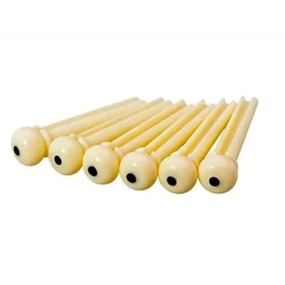 Pino Para Violão Cor Bege Creme Kit Com 6 Peças
