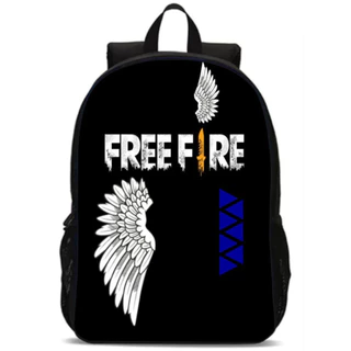 Mochila Infantil Escolar Free Fire Angelical Bolsa de Costas Menino e Menina Alça com Ajuste