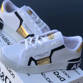 Tênis Feminino D&G Milano TÊNIS D&G BRANCO SAPATENIS DOLCE GABBANA PROMOÇÃO MASCULINO/FEMININO