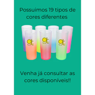 Kits Copos long Drink Jateado Degradê~Personalizados~ para Eventos, Festas e Aniversários Qualquer Estampa