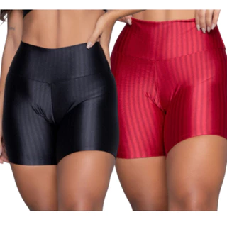 Short Academia 3D Feminino Meia Coxa Academia Fitness Plus Size P ao G3