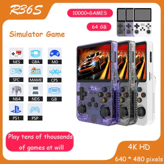 Console R36S - Game Retrô - Portátil - 64GB