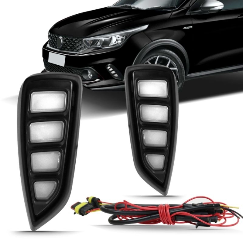 Drl DayLight Luz Diurna LED Com Seta Fiat Argo 2017 2018 2019 2020 2021