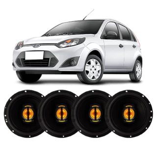 Kit 4 Alto Falante Porta Dianteiro e Traseiro 220w rms Par Ford Fiesta Todos