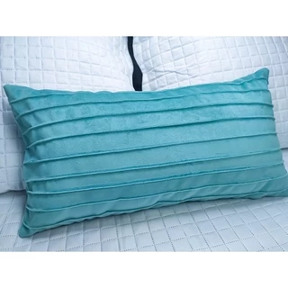 Capa para Almofada Drapeada Line em Veludo Retangular Várias Cores