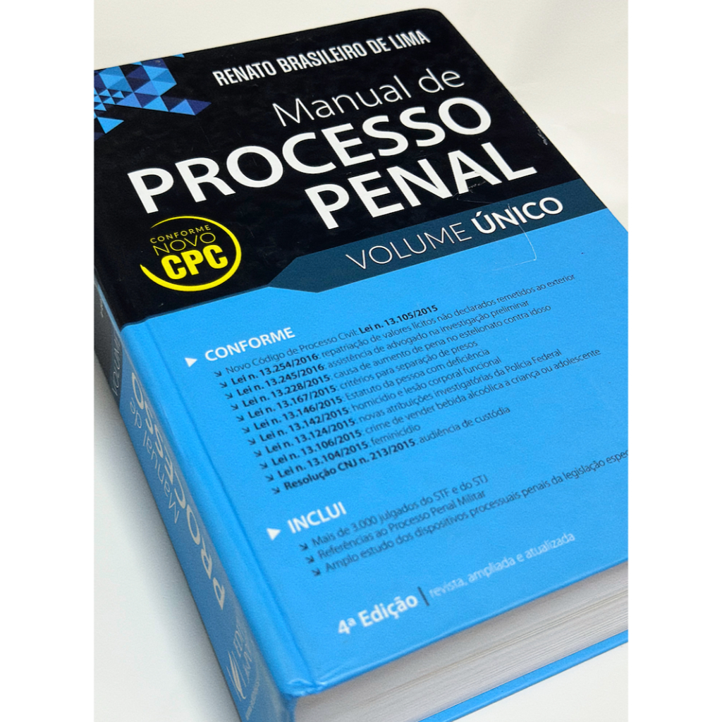 LIVRO: Manual de Processo Penal - Renato Brasileiro (Volume Único ...