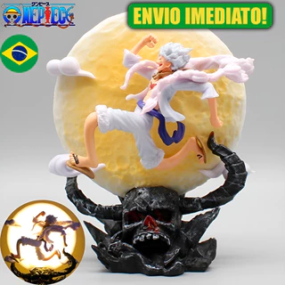 Action Figure Monkey D. Luffy Nika Gear 5 com LED -
