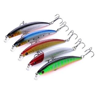 Kit 05 Iscas Artificiais Importadas Meia Água de 9 cms e 8,5 gramas Pesca Traíra Tucunaré Black Bass Dourado Robalo