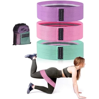Kit 3 Faixas Elástica de Resistência para Yoga/Pilates/Treino de Academia-