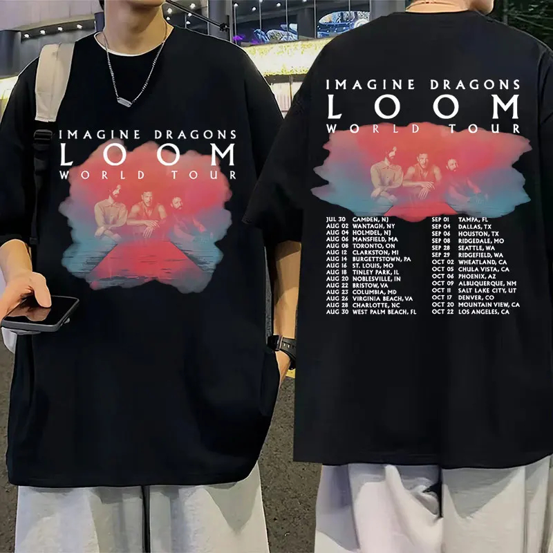 Camiseta Basica Algodao Imagine Dragons Novo Album Loom Lançamento Unissex
