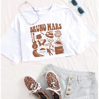 Camiseta Cropped Oversized Bruno Mars Music I