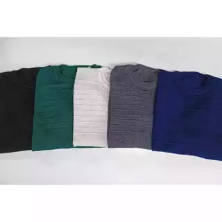 Sueter Masculino Tricô Blusa De Frio Gola Redonda Malha Alta Qualidade