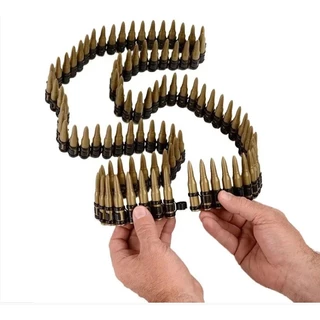 Cinto Falso De Bala Cartucho Plástico Para Festa 120cm