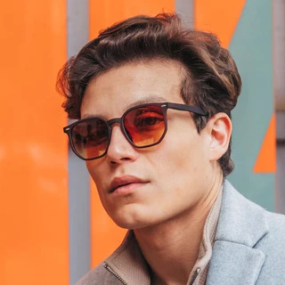 Óculos de Sol Marrom Degradê Hexagonal Qualidade Premium Estiloso Classico uv400 Masculino Feminino