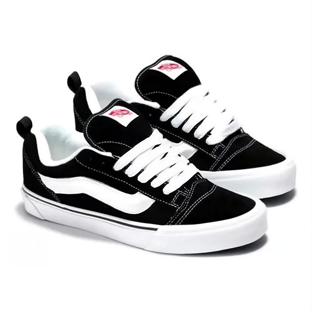 Vans Vault KNU Skool Vintage Tênis Casual Skate Preto E Branco