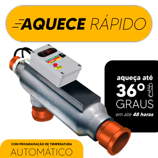 Aquecedor Automático Compacto Para Piscinas Até 20 Mil Litros Programável