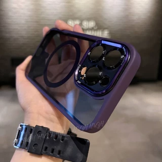 Acrílico mate magnético para magsafe caso de carga sem fio para lina de iphone17 11PRO MAX/12PRO/13/14/15/16