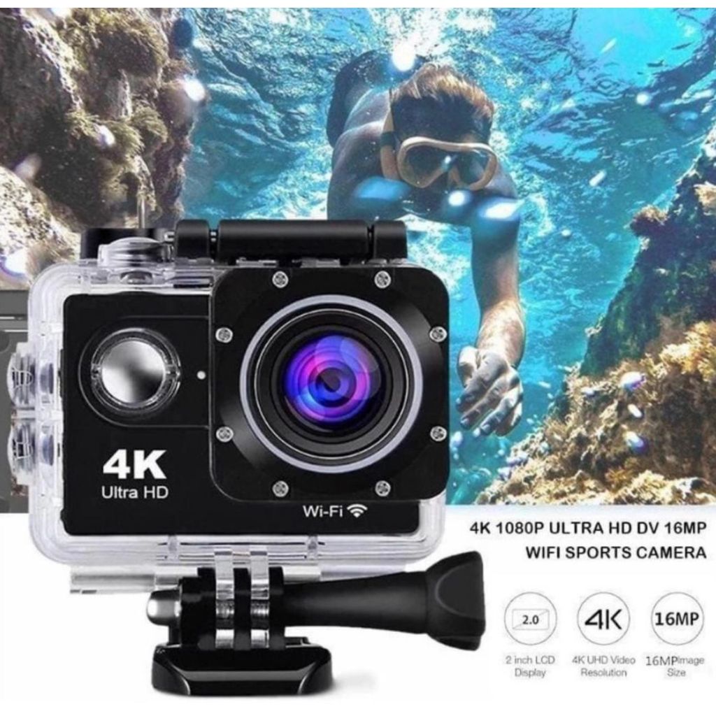 Ultra Câmera Action GO Cam Pro Sports HD 4K 1080p Prova D'Água 4K WIFI ...