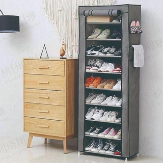 Sapateira Organizador 9 Andares Com Porta Para 27 Pares Calçados Sapatos Tênis Chinelo Tenis Desmontável Multifuncional