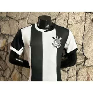 Camisa Branca e Preta do Corinthians - Estampa em Plastigel e Silicone!