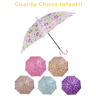 Guarda Chuva Sombrinha Infantil Menina Menino Estampado Com Apito