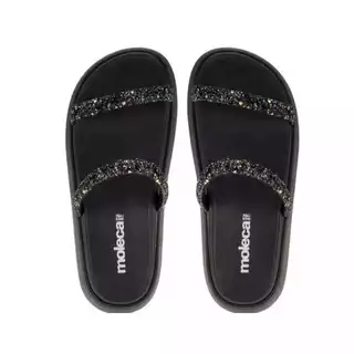 Tamanco Feminino Flat Preto Moleca
