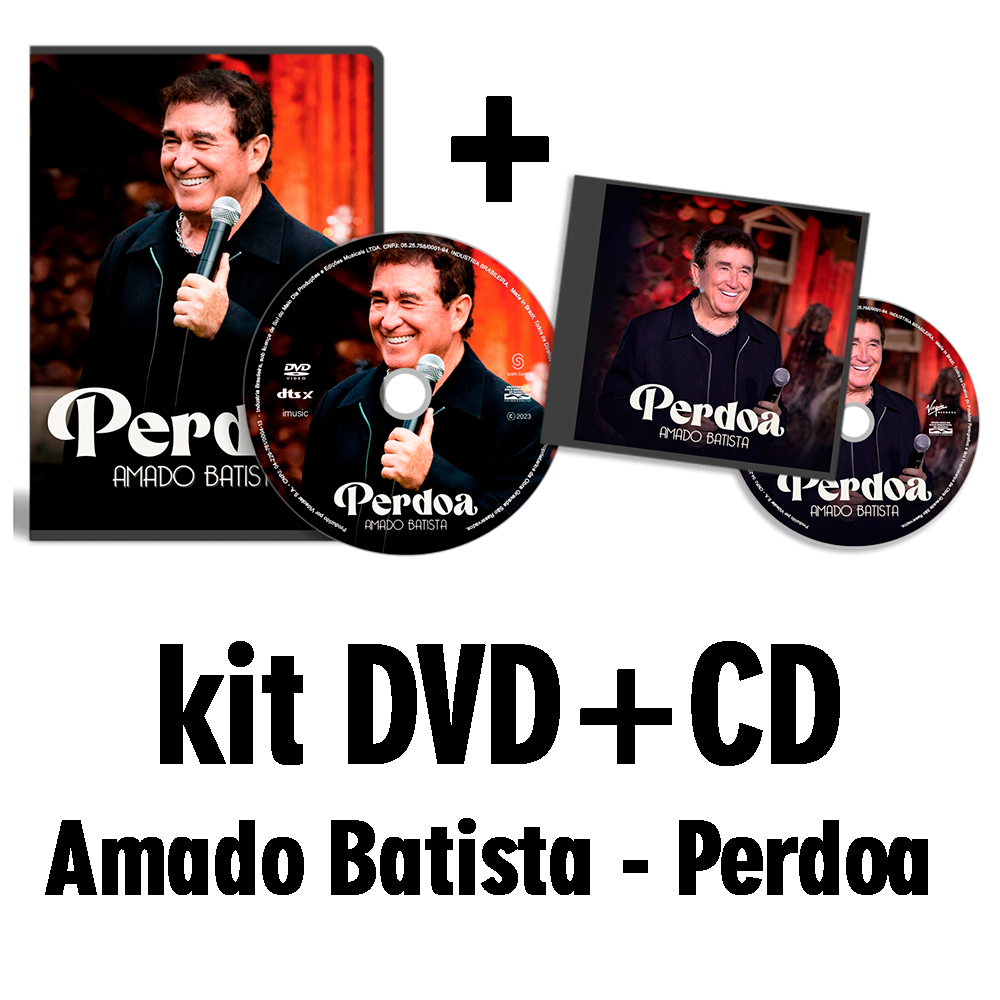 Kit DVD + CD - Amado Batista Perdoa (2024) | Shopee Brasil