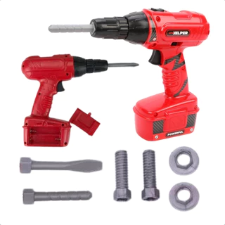 Kit Ferramentas Infantil e Parafusadeira Furadeira de Brinquedo De Montar Menino a Pilha cm Desconto
