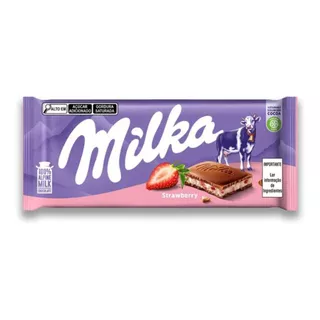 Milka Strawberry 100gr - Chocolate de Morango