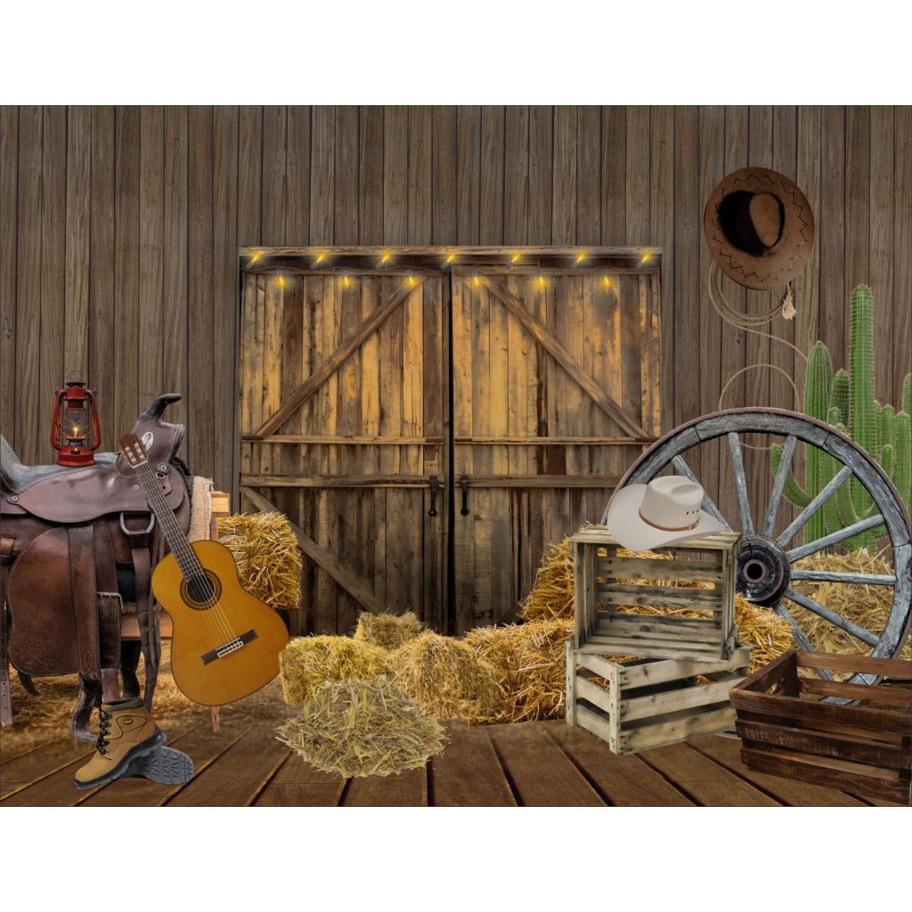 Painel Retangular em Tecido Sublimado Celeiro/Country