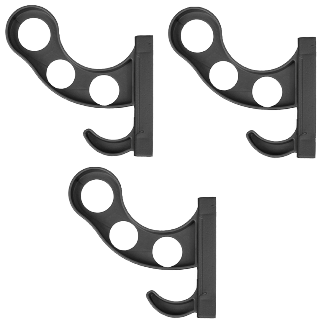 Kit 03 Suporte De Capacete Pendurar Gancho Chave Moto Preto