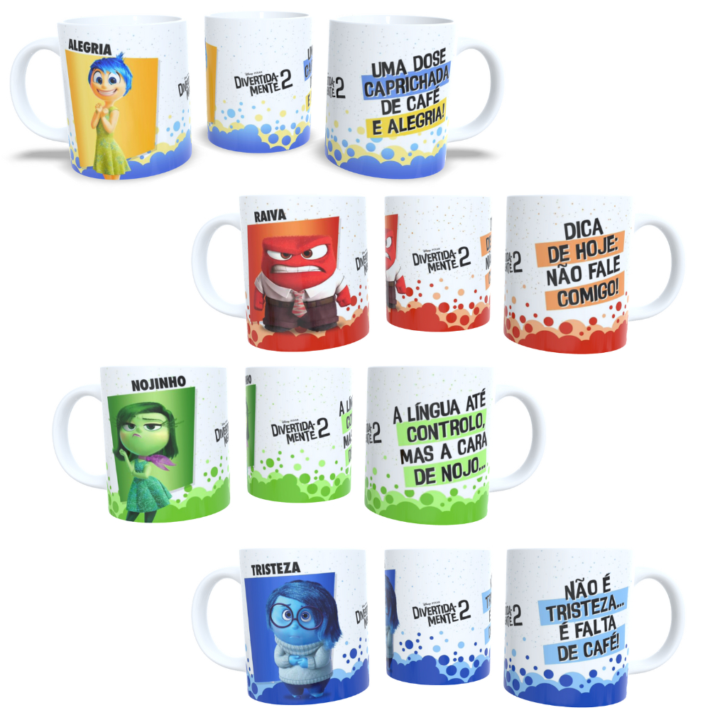 Caneca Personalizada Divertidamente 2 Disney 325ml (Vários Modelos) - 1 unidade