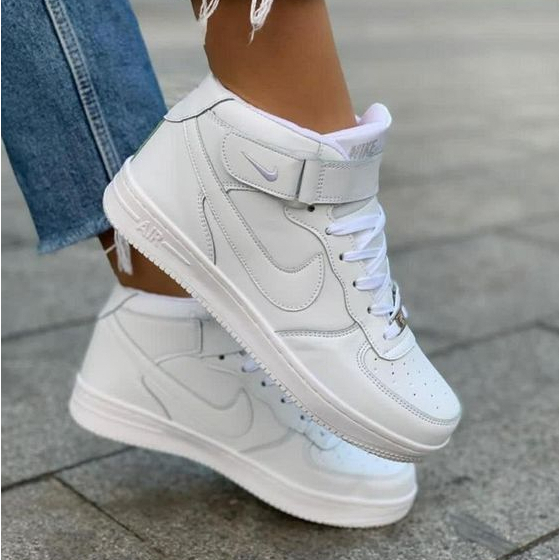 Bota Air force Masculino e Feminino Tradicional Branco/preto tenis ...