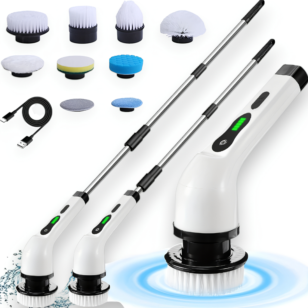 Escova De Limpeza Elétrica P/ Casa Multiuso Sem Fio Portátil 9 em 1