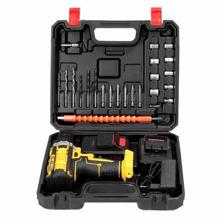 Parafusadeira Furadeira 21v 26V 36V Com 2 Baterias Com Maleta Completo