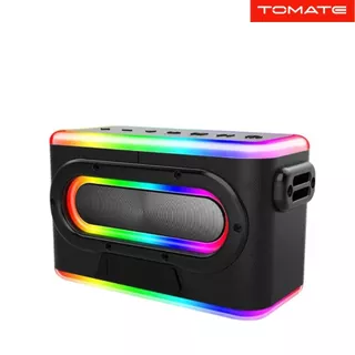 Caixa de Som Portátil Bluetooth 5.0 80w Karaokê com 2 microfone Sem fio MTS-8001