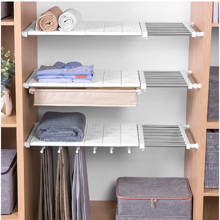 Ajustável Organizador Do Armário De Armazenamento Prateleira Space-Saving Cozinha Roupeiro Prateleiras Titulares YZ-883