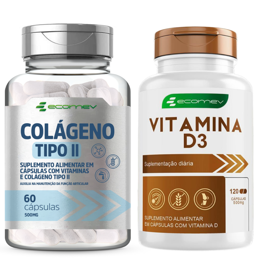 Kit Colágeno Tipo 2 Com Vit C B1 B6 B12 + Vitamina D3 Formula ...