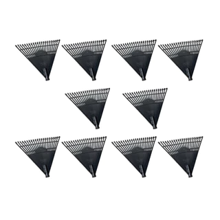 Kit 10 Vassouras Ancinho Reforçada 22 Dentes Para Jardim/Rastelo/ Gramado Sem Cabo