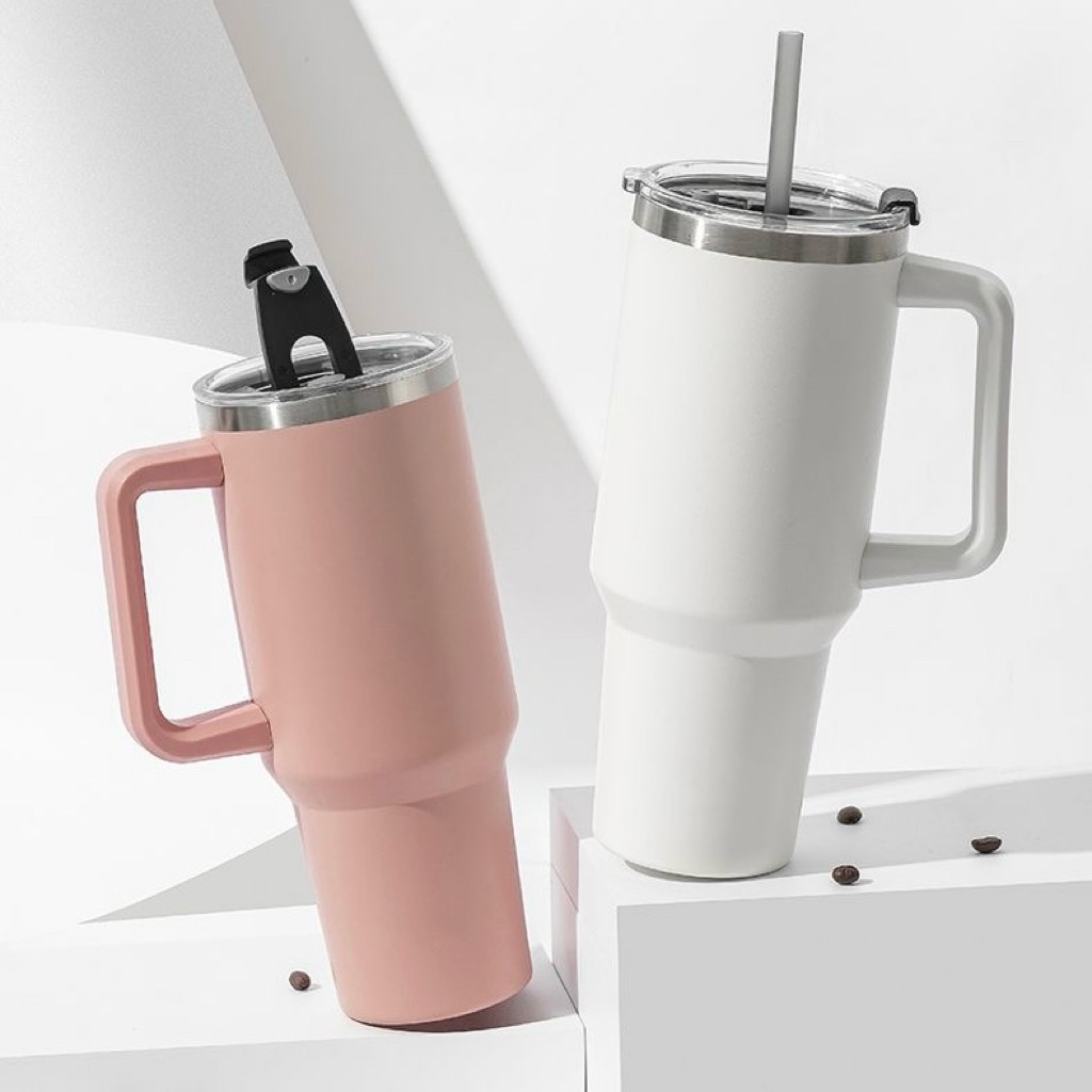 Copo Térmico 1200 ML Quencher Com Canudo Caneca Garrafa de Água Café Refrigerante Chá Copo Portátil