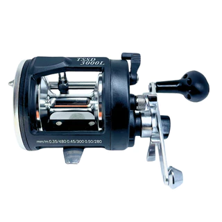 Carretilha de Pesca 3000 Drag 13Kg Perfil Alto 3 Rolamentos Recolhimento 3.8:1