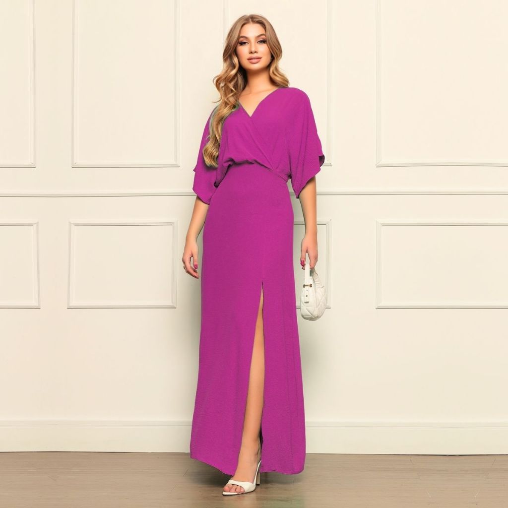 Shopee Vestido Longo De Luxo Plus Size Vestido De Festa Manga